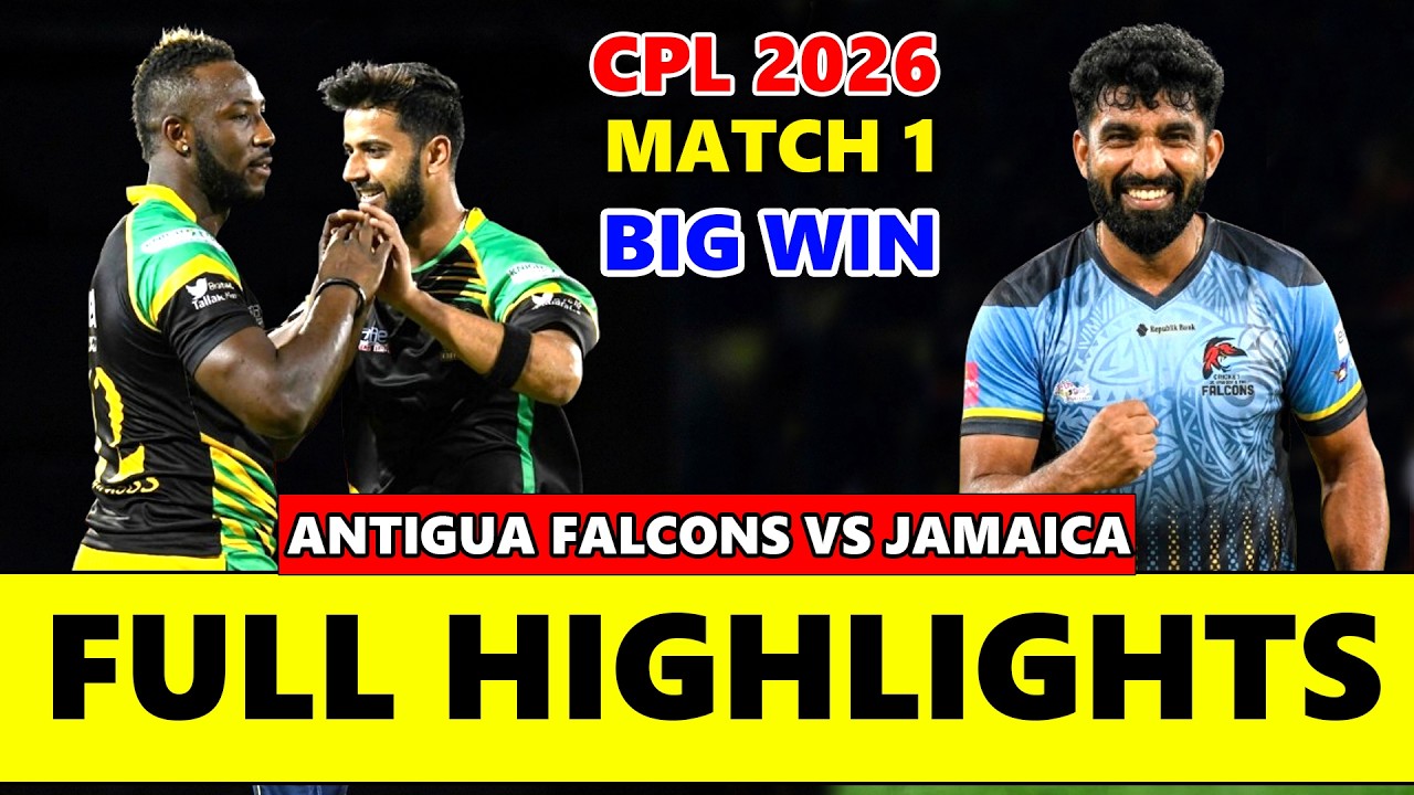 Jamaica Kingsmen vs Antigua and Barbuda Falcons CPL Match 1 Full Highlights 2026