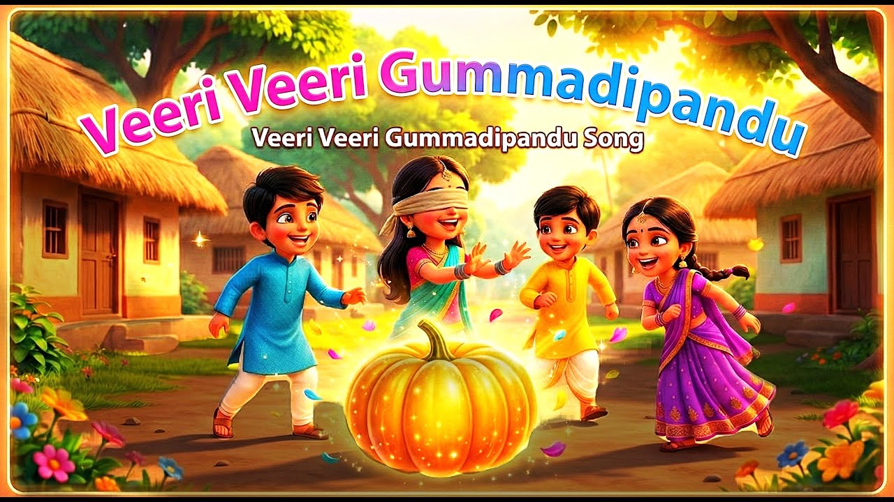 Veeri Veeri Gummadipandu Song | Telugu Rhymes for Children | Beautiful 3D Animation & Dance