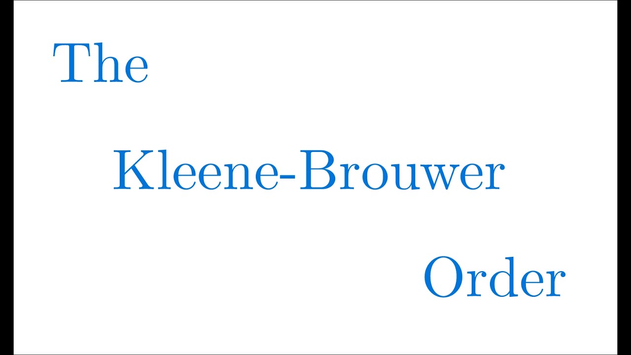 The Kleene-Brouwer order