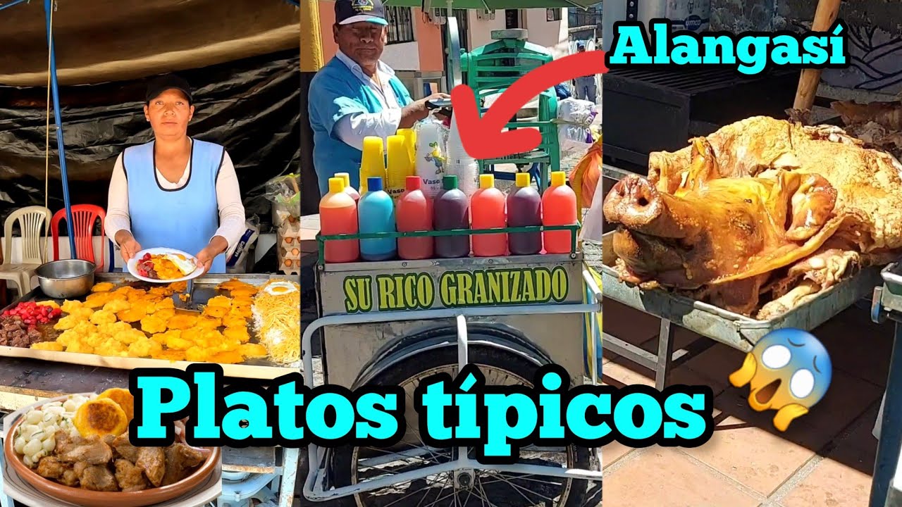 Almorzando en las calles de Alangasí Pichincha Ecuador