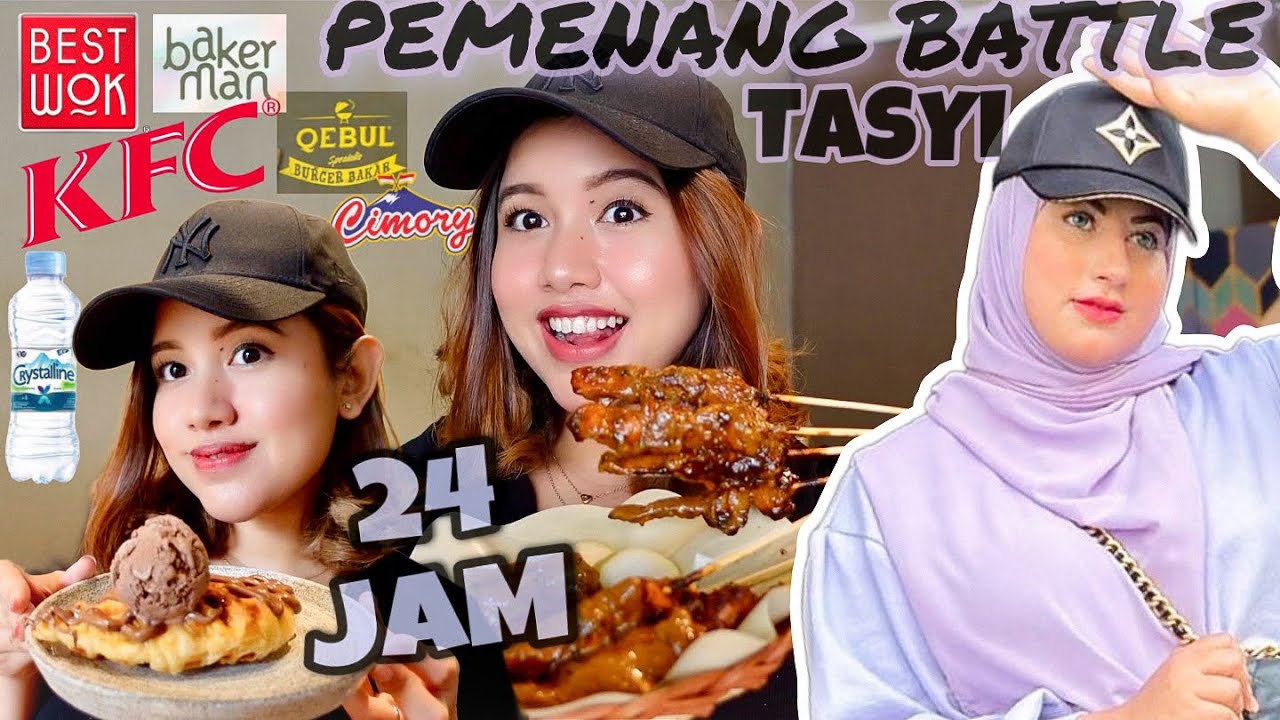 24 JAM BUMIL MAKAN PEMENANG BATTLE @TasyiAthasyia !! SEMANGAT CII..