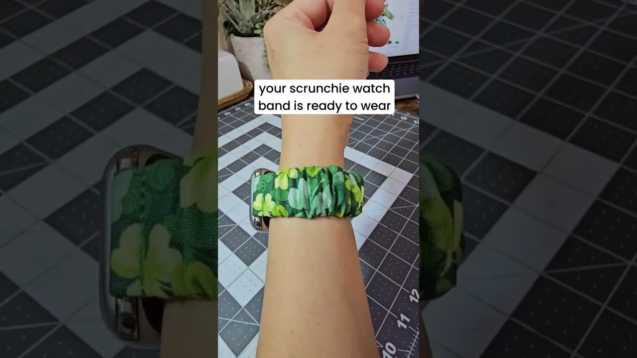 A behind-the-scenes look at our handmade Scrunchie Watch Bands!
