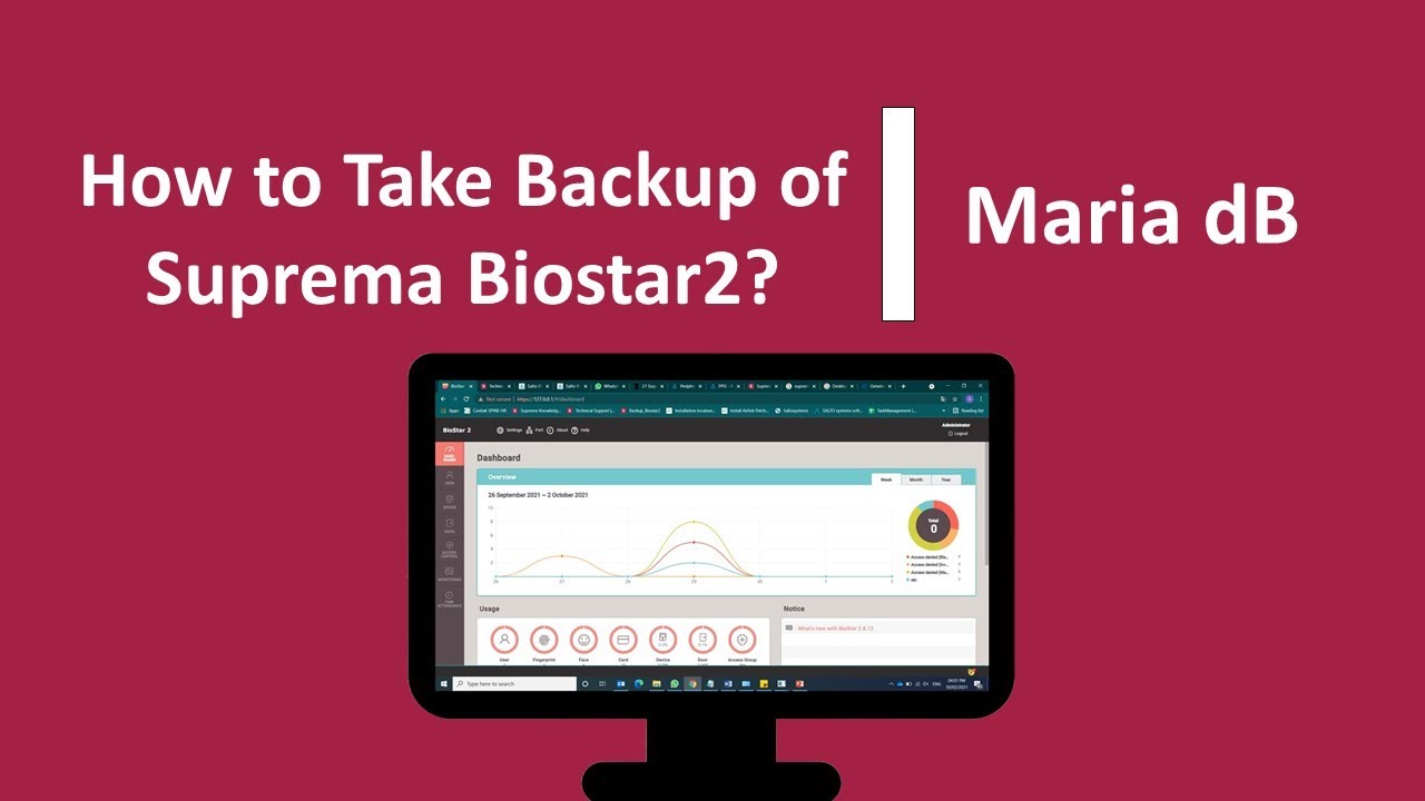 How to Take Backup of Biostar2? | Maria dB | SUprema