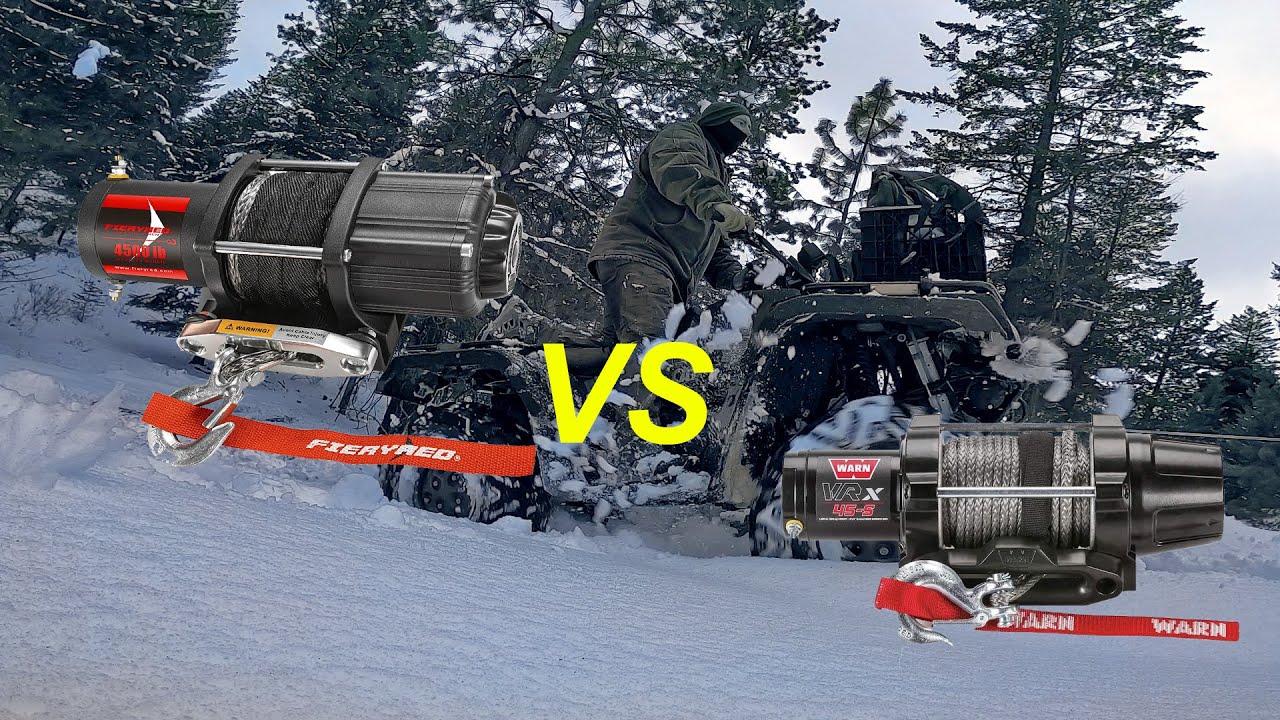Fiery Red VS Warn 4500Lb Winch
