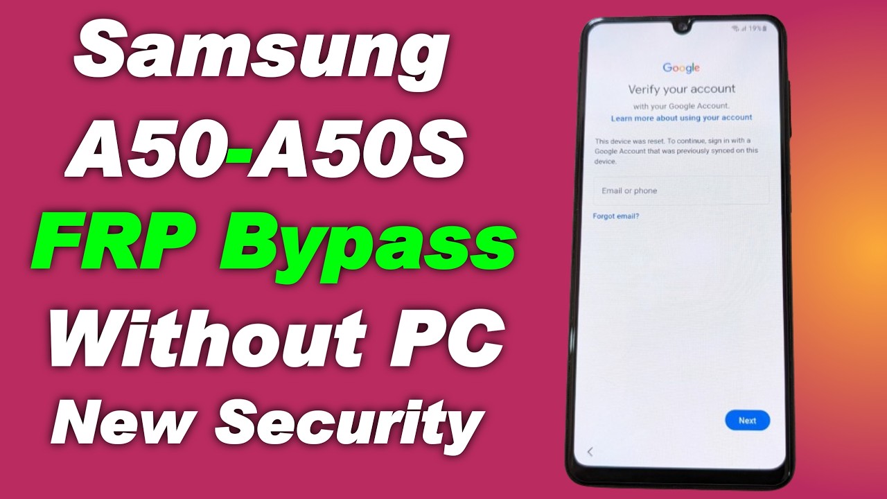 Samsung A50/A50S Frp Bypass Android 10 Q | Samsung A50S/A50 Frp Google Account Unlock New Security