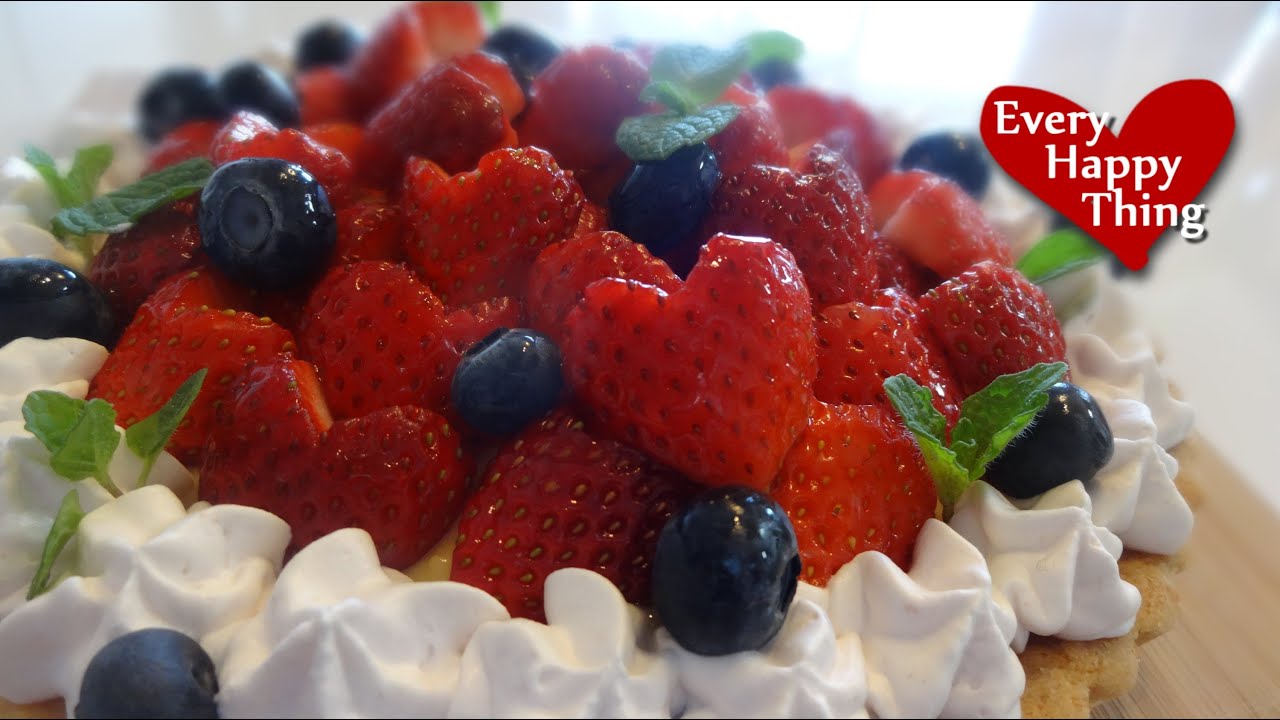 (*´ー`*) Heart Berry Tart ハートのベリータルト　/かわいいスイーツ Recipe　作り方