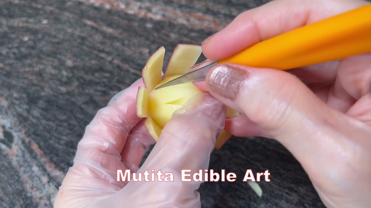 Baby Potato Wild Flower | Beginners Lesson 281 | Mutita Art Of Fruit & Vegetable Carving Video