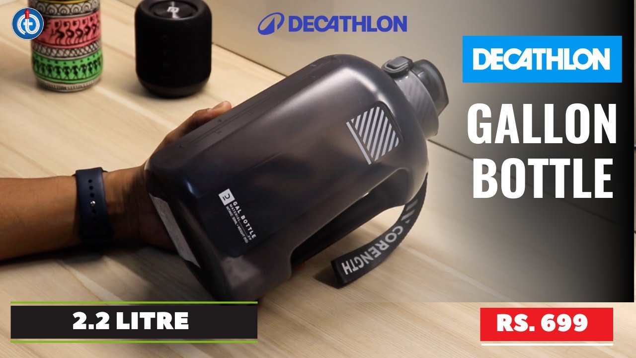 Decathlon Gallon Bottle 2.2L Gray Review | Drink More Water !!