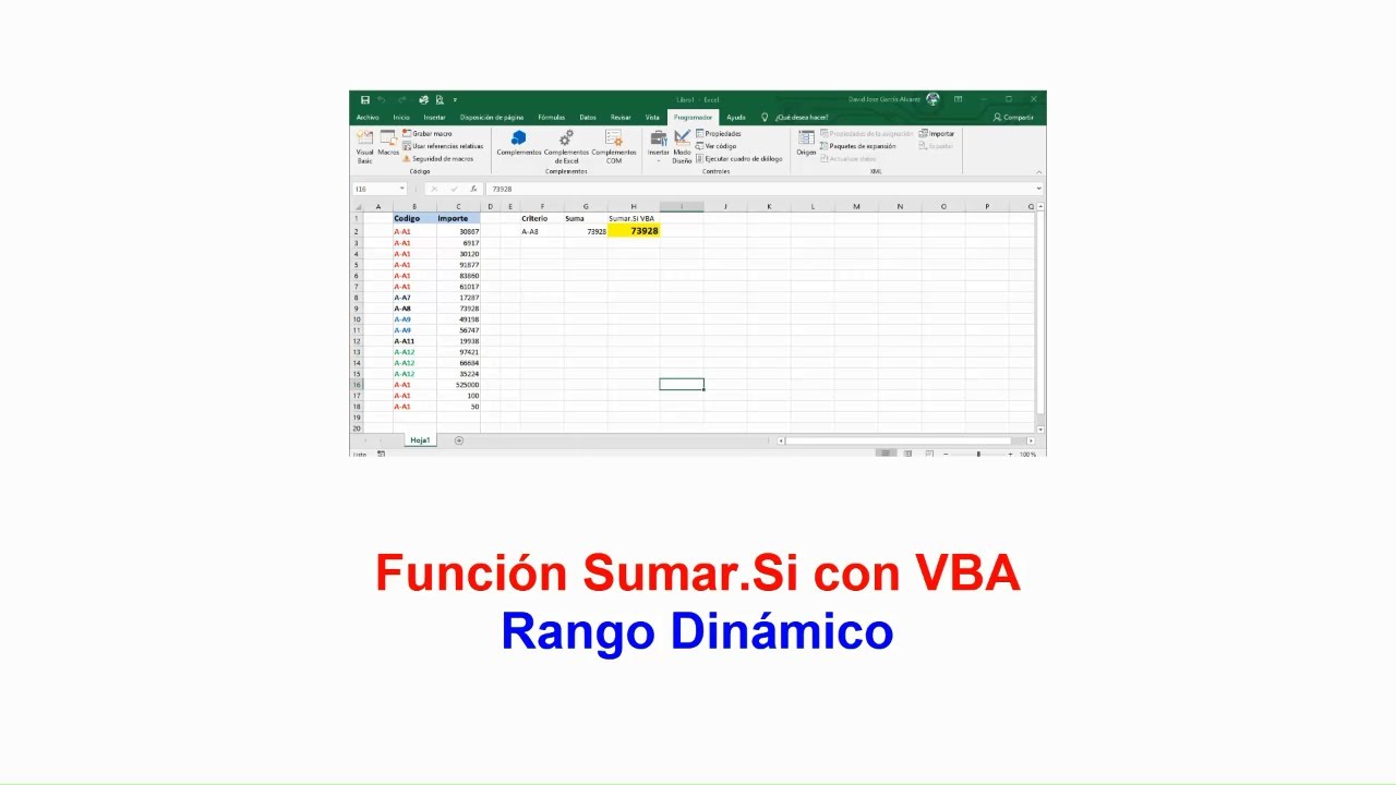 Funci&oacute;n Sumar.Si con Rango din&aacute;mico VBA