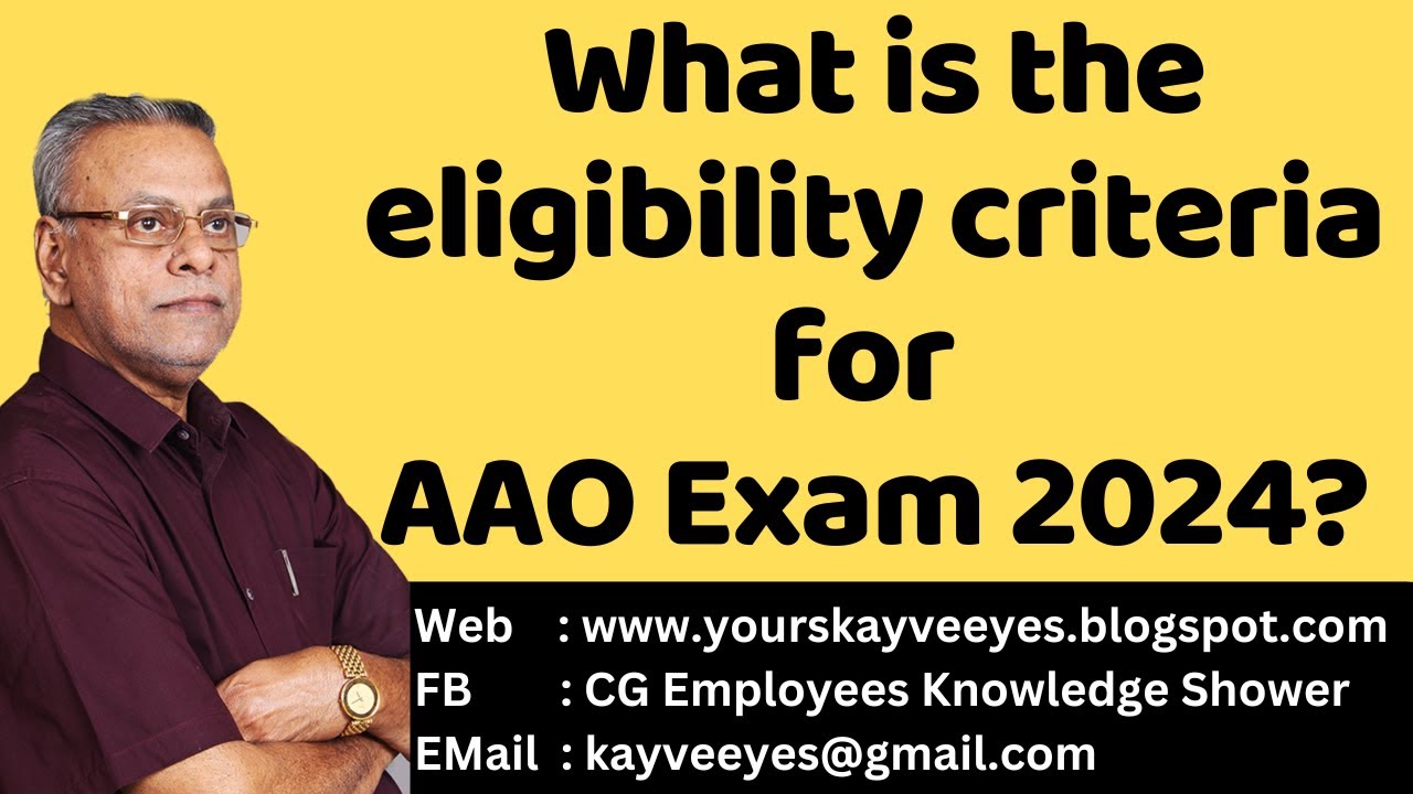 What is the eligibility criteria for AAO Exam 2024?