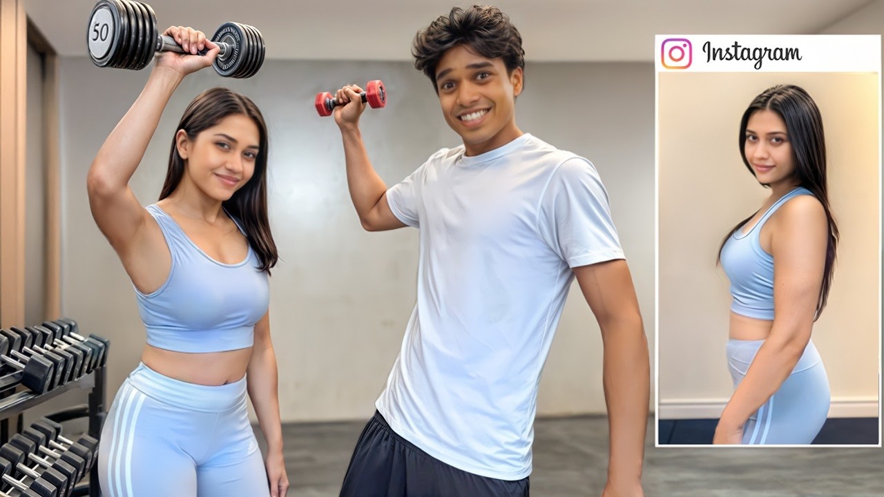 Gym Girl Helps Skinny Guy Build Muscle