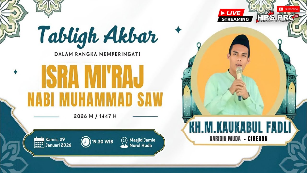 🔴LIVE ISRA MI'RAJ || KH.M.KAUKABUL FADLI  || KAMIS , 29 - JANUARI - 2026 || CIGUGUR KALER - SUBANG