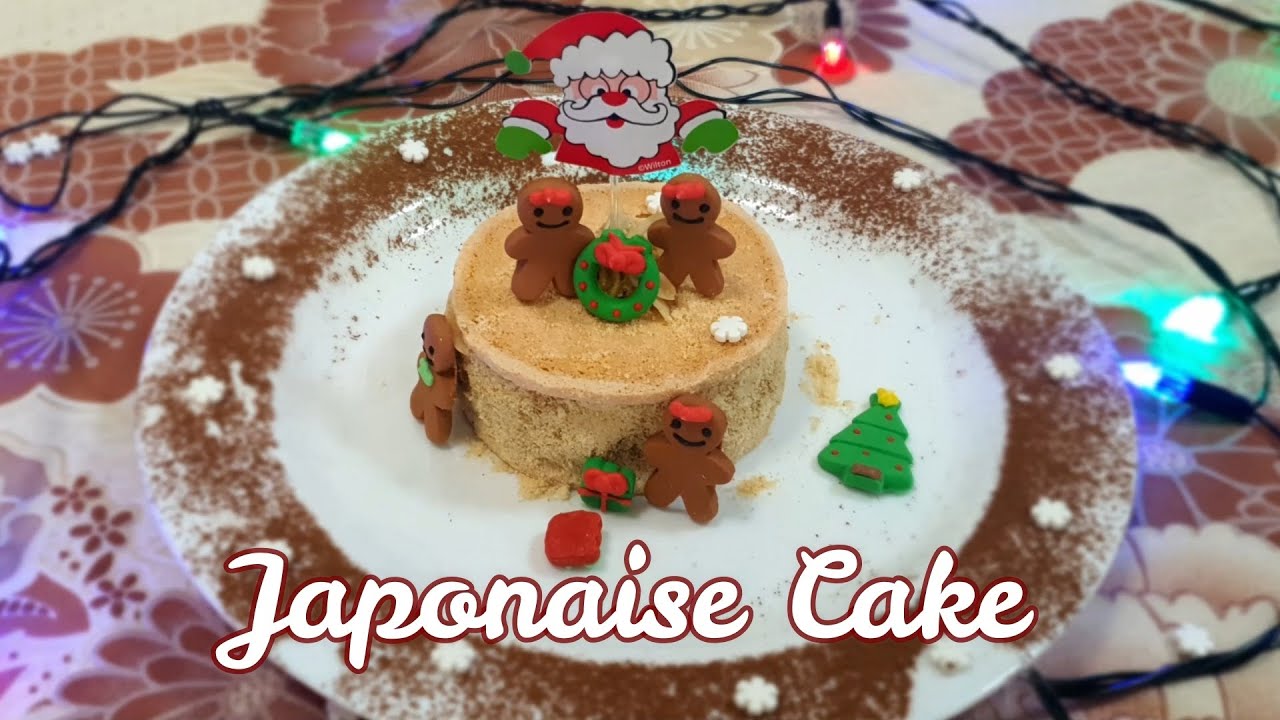 Japonaise Cake! Almond Meringue Torte Cake-Childhood Christmas Special 