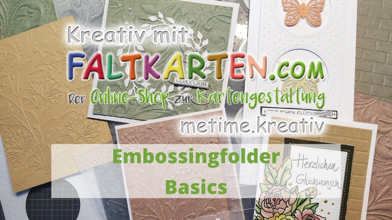 Embossingfolder Basics | Karten-Beispiele | Inspiration | Basteln mit Faltkarten | Kraftpapier
