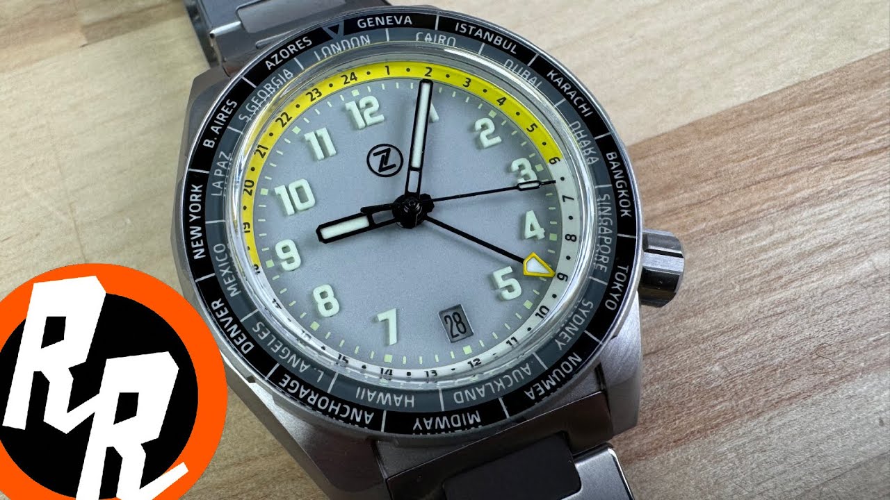 Zelos Thresher Titanium Worldtimer