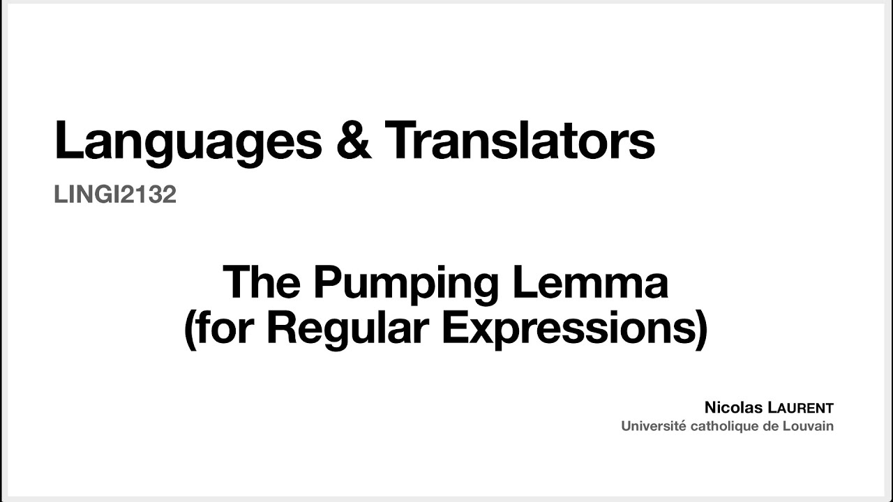 13. The Pumping Lemma