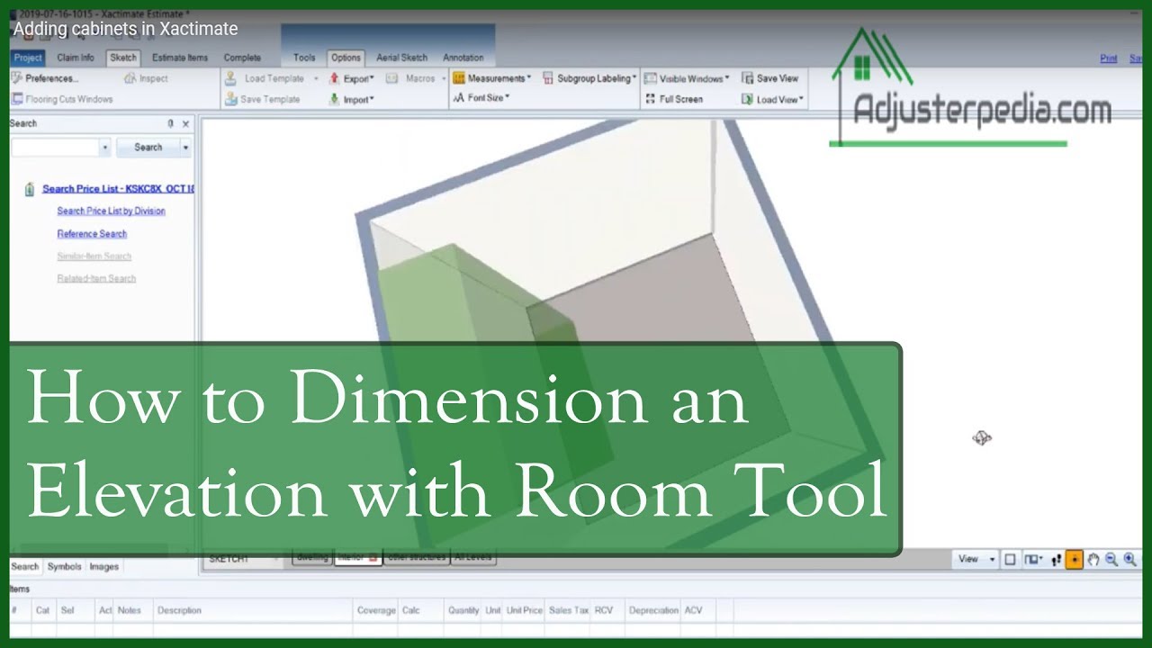 How to Dimension an Elevation using the Room Tool