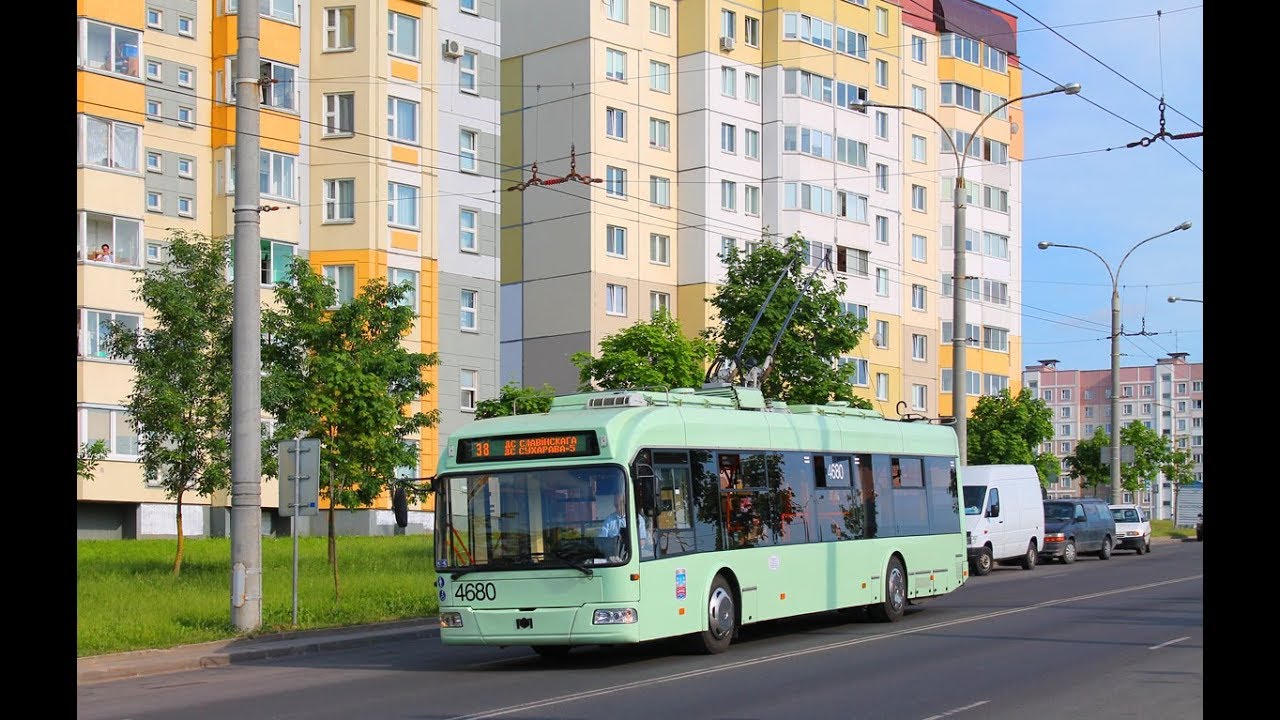 Троллейбус Минска БКМ-321, борт.№ 4680, марш.13 (06.01.2019)