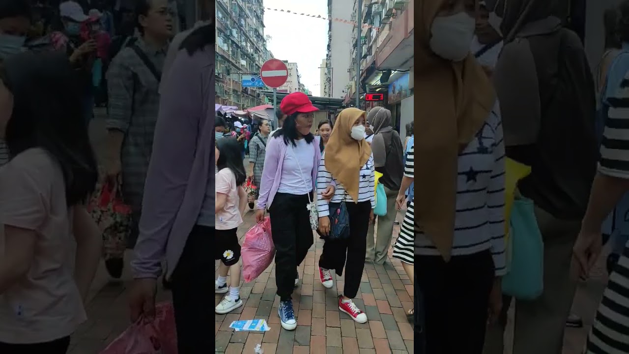 Keramaian Pasar Sham shui po Hongkong