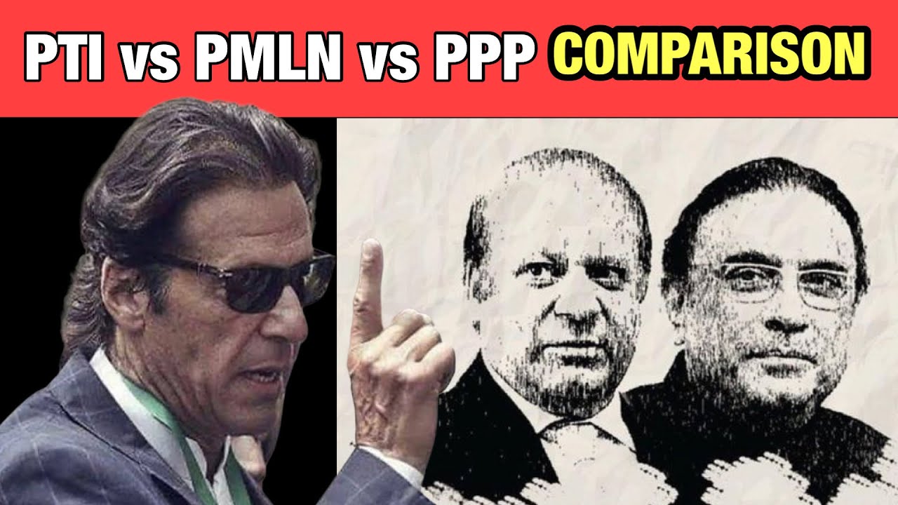 Comparison of PTI with PML-N and PPP | PTI vs PMLN vs PPP