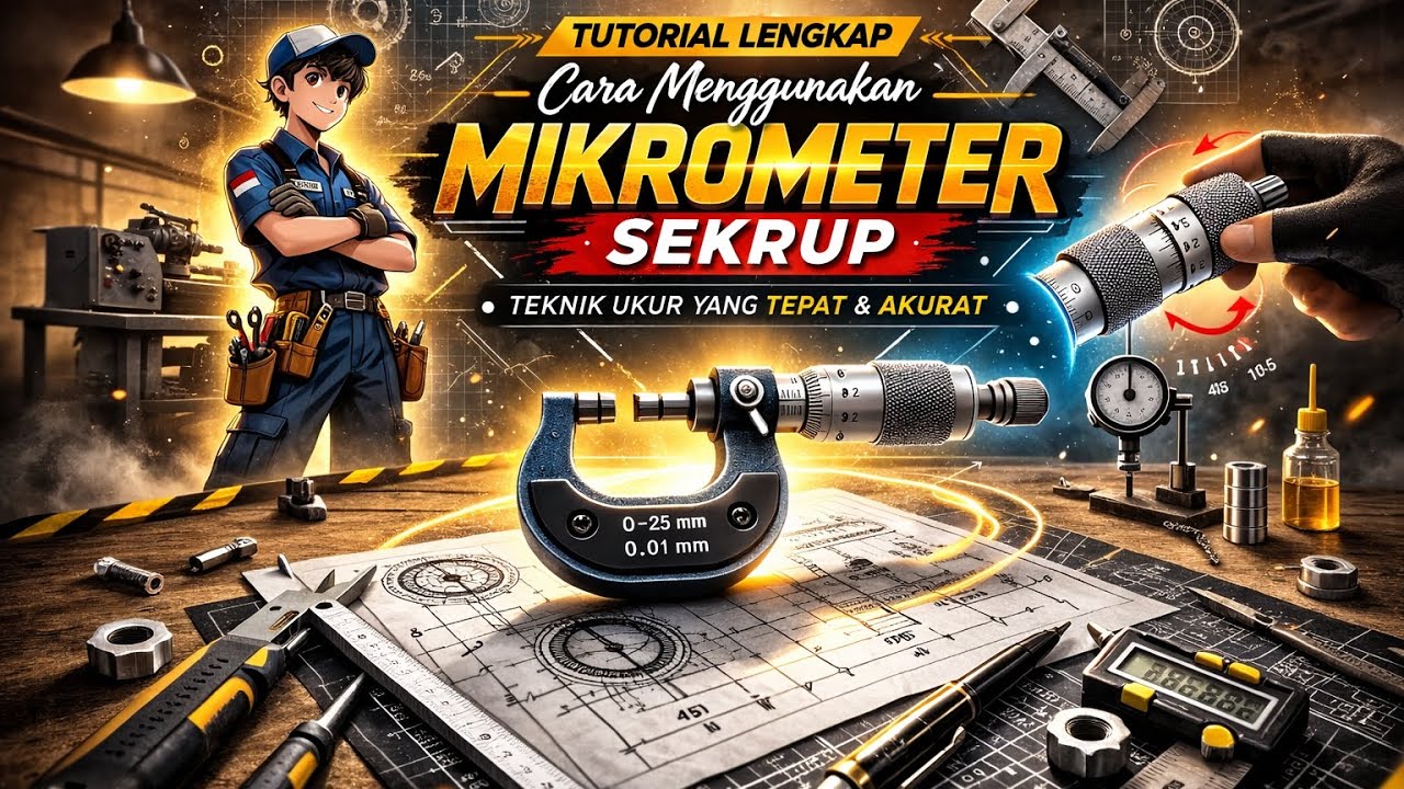MENGGUNAKAN MIKROMETER SEKRUP 