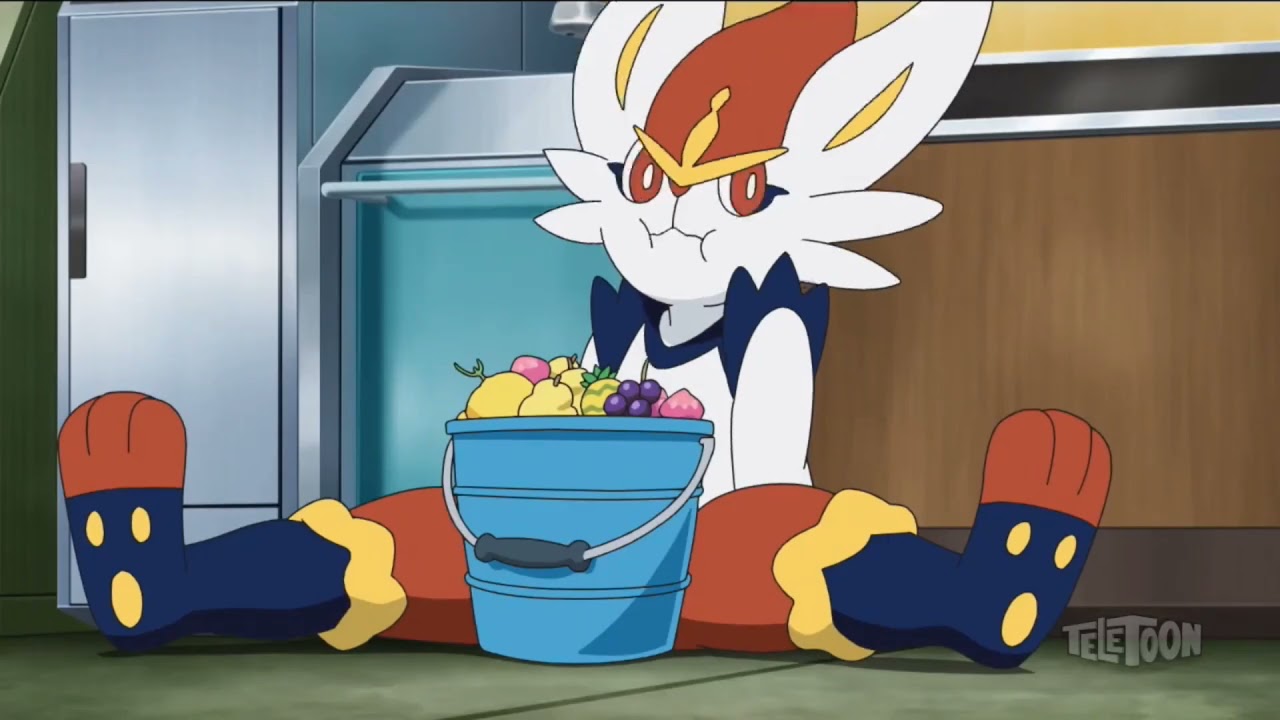 Pokemon Journeys Goh Blushes On A Member Of Project Mew