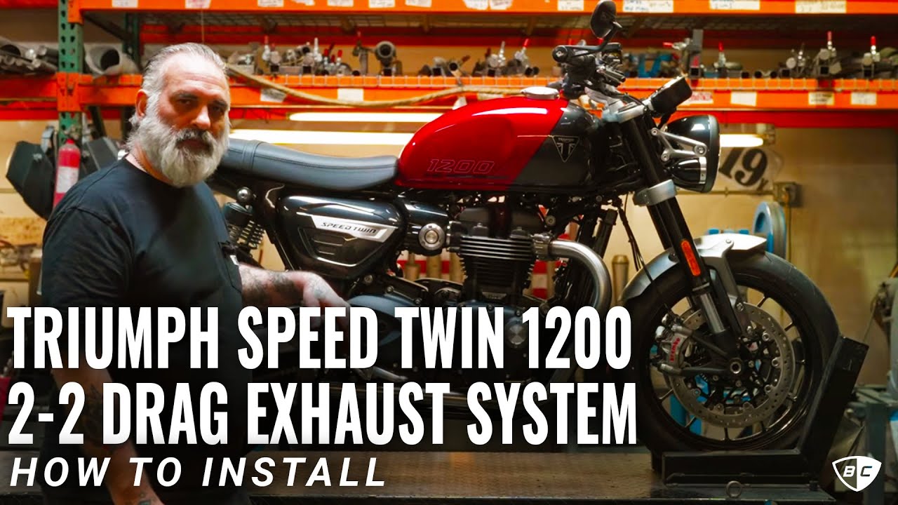How to Install 2-2 Drag Exhaust System on Triumph Speed Twin 1200