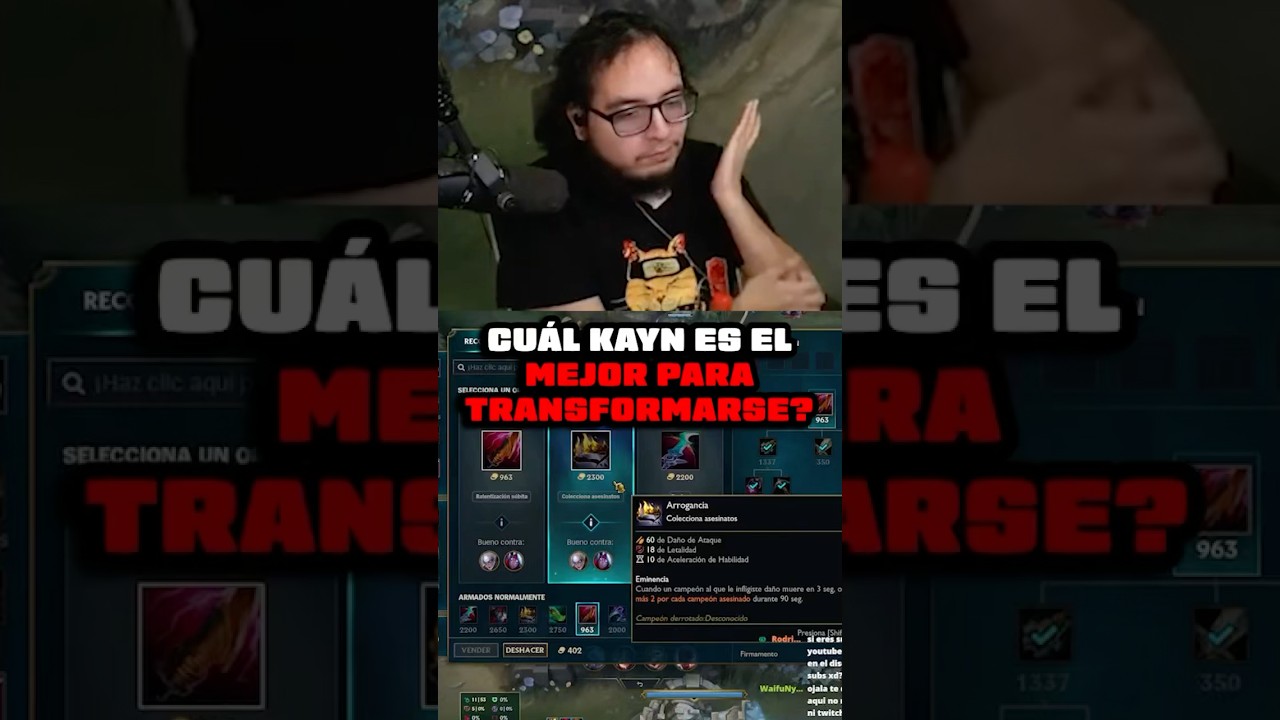 Cu&aacute;l transformaci&oacute;n de Kayn es la mejor? 🤔