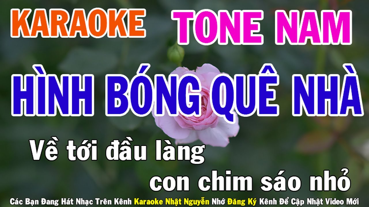 Hình Bóng Quê Nhà Karaoke Tone Nam Nhạc Sống - Phối Mới Dễ Hát - Nhật Nguyễn