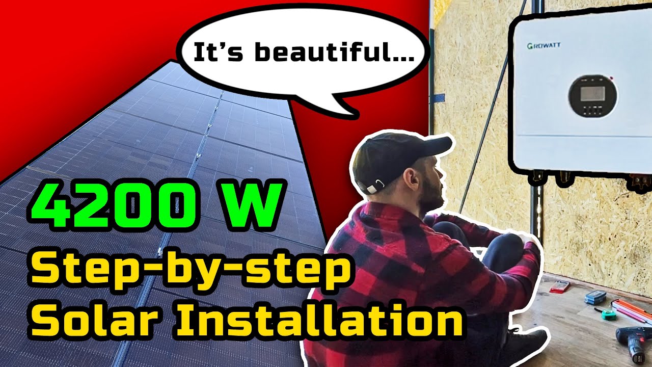 Full Solar System Build - Step-by-step Off-Grid Instruction - Solar installation