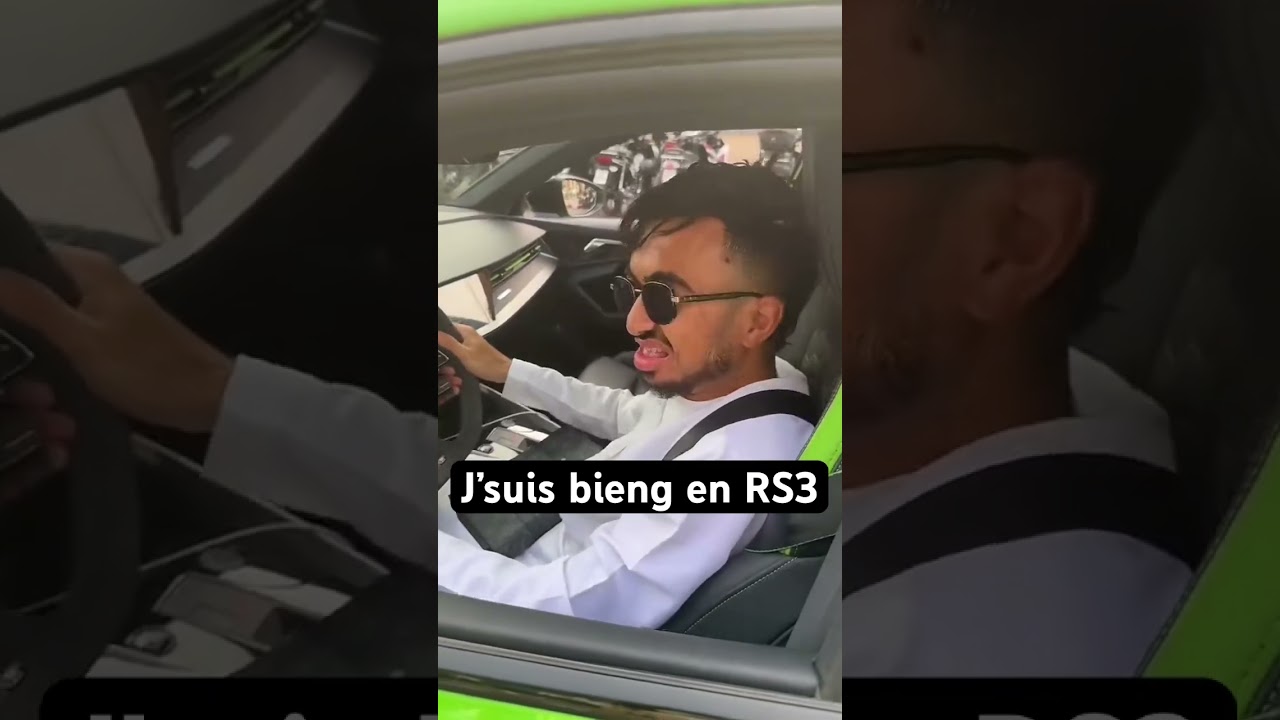 J&rsquo;suis trop bieng en RS3 #audi #rs3 #supercars #bieng #bahaw #maroc #humour
