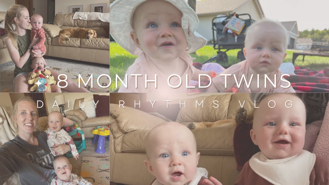 *NEW* 8 MONTH OLD TWIN BABBLES, CRAWLING & SNUGGLES