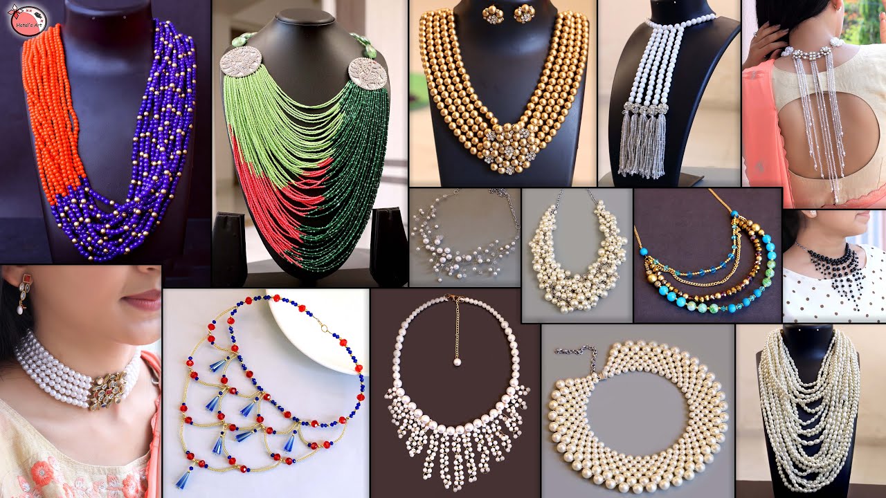 WOW! Fancy Party Wear & Bridal Wear Necklace - For GownDresses, CropTops & Saree