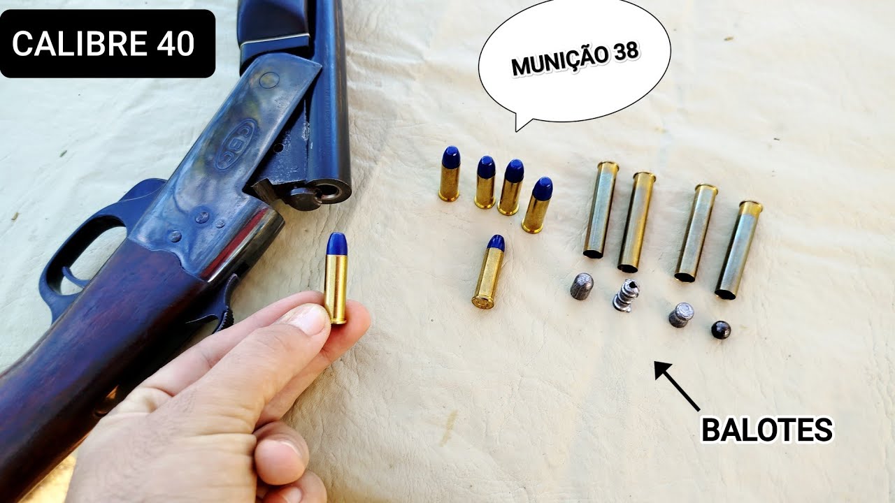 Teste Espingarda Calibre 40 Com Bala 38, ser&aacute; que d&aacute; certo ?
