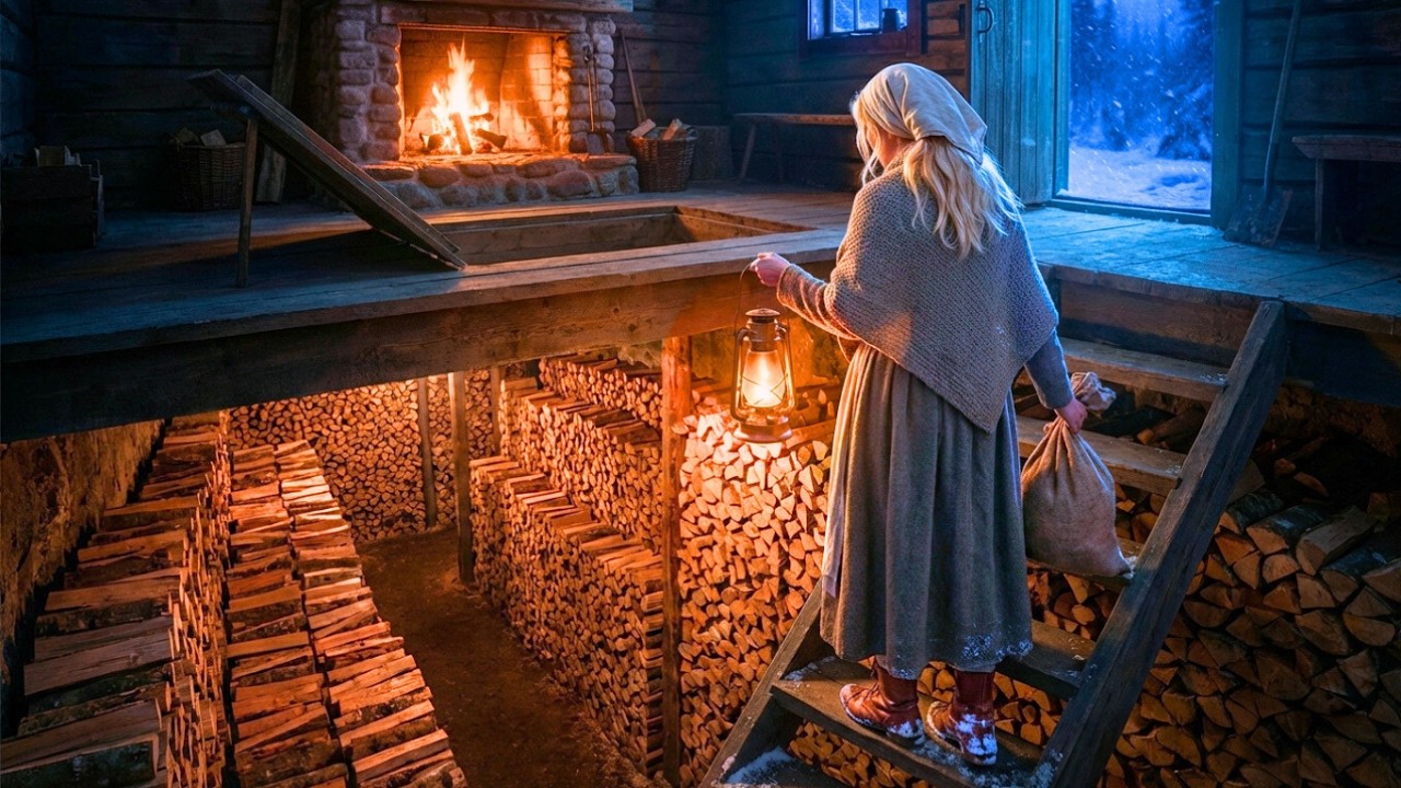 Winter Came Unexpected With No Firewood—She Found 50 Cords of Wood Secretly Stored Underground