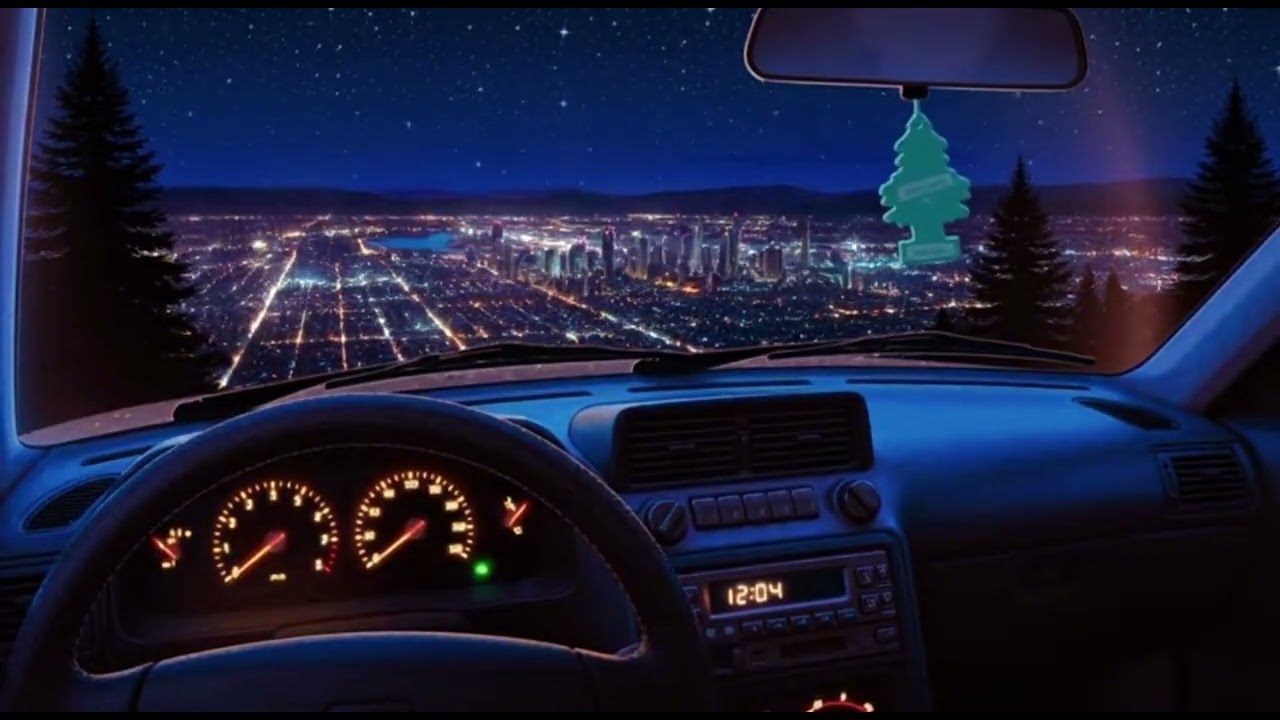 Parked Above the City 🌃 1 Hour Vaporwave Night Drive