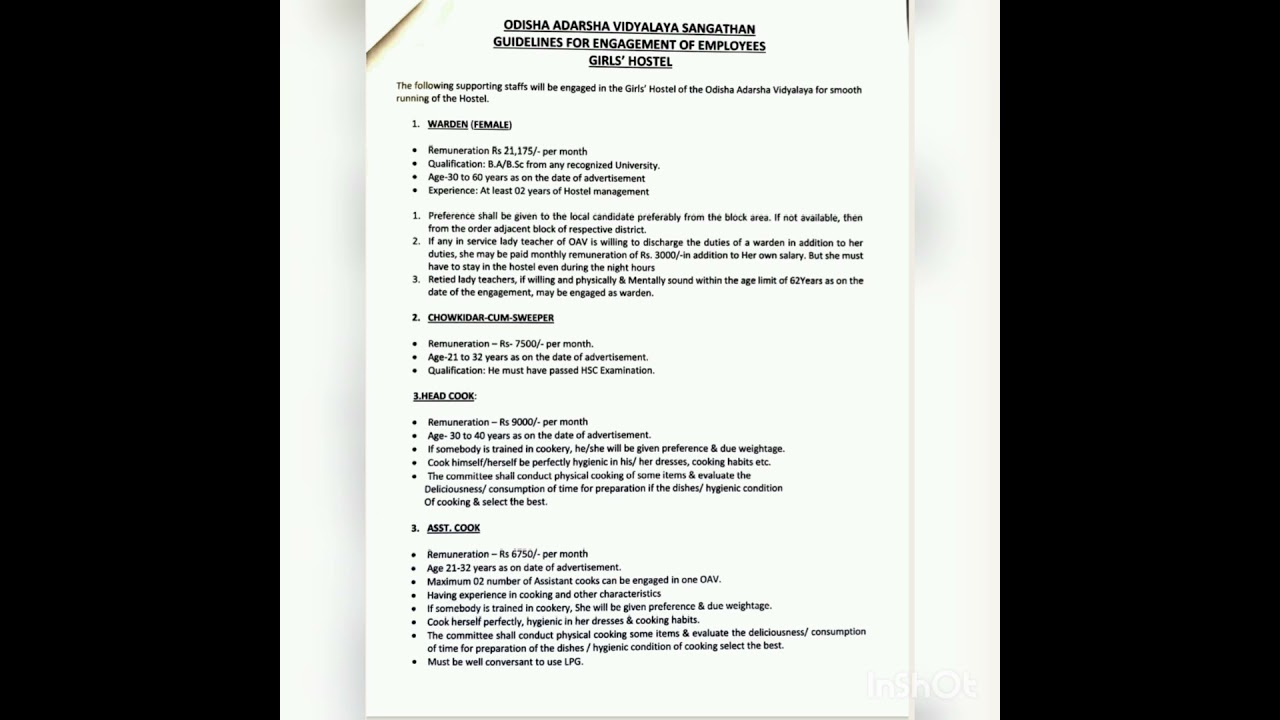 odisha adarsha vidyalaya (OAVS) recruitment 2023. 