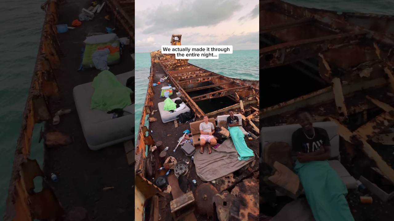 Transforming a Shipwreck into a hangout lounge and sleeping on it&hellip;👀🌊