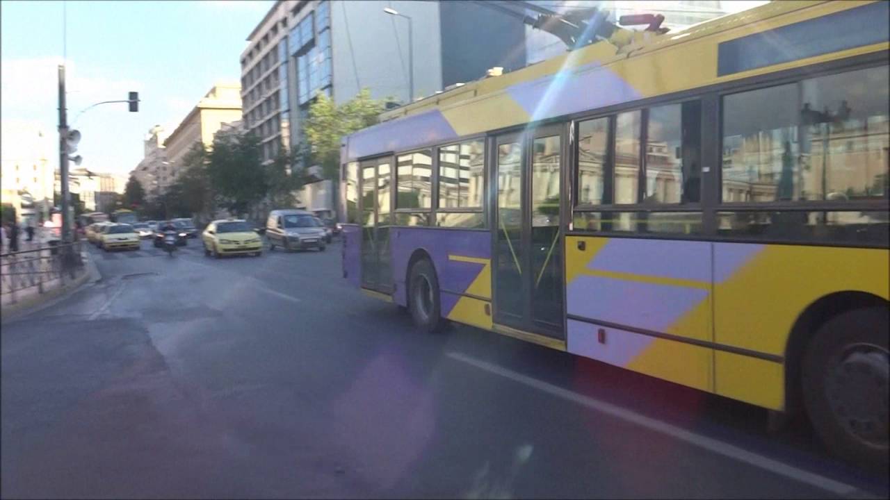 Athens Bus: Bus-Spotting in center streets (Akadimias and Panepistimiou)