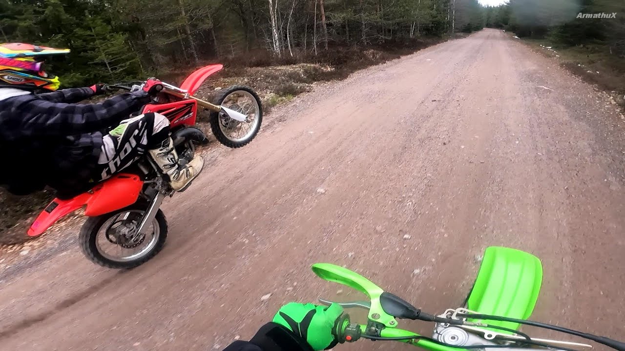 Kawasaki KX80 2-Stroke & Honda CR85 2-Stroke - Spring Trails Riding | GoPro | Raw Sound