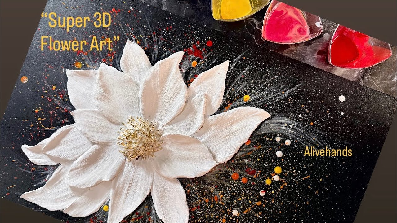 Step-by-Step 3D Flower Tutorial with Stunning Stamen and Vibrant Color Sprays💥