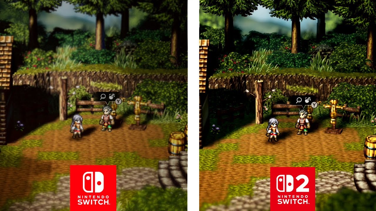 Octopath Traveler 0 Switch 2 vs Switch 1 Comparison