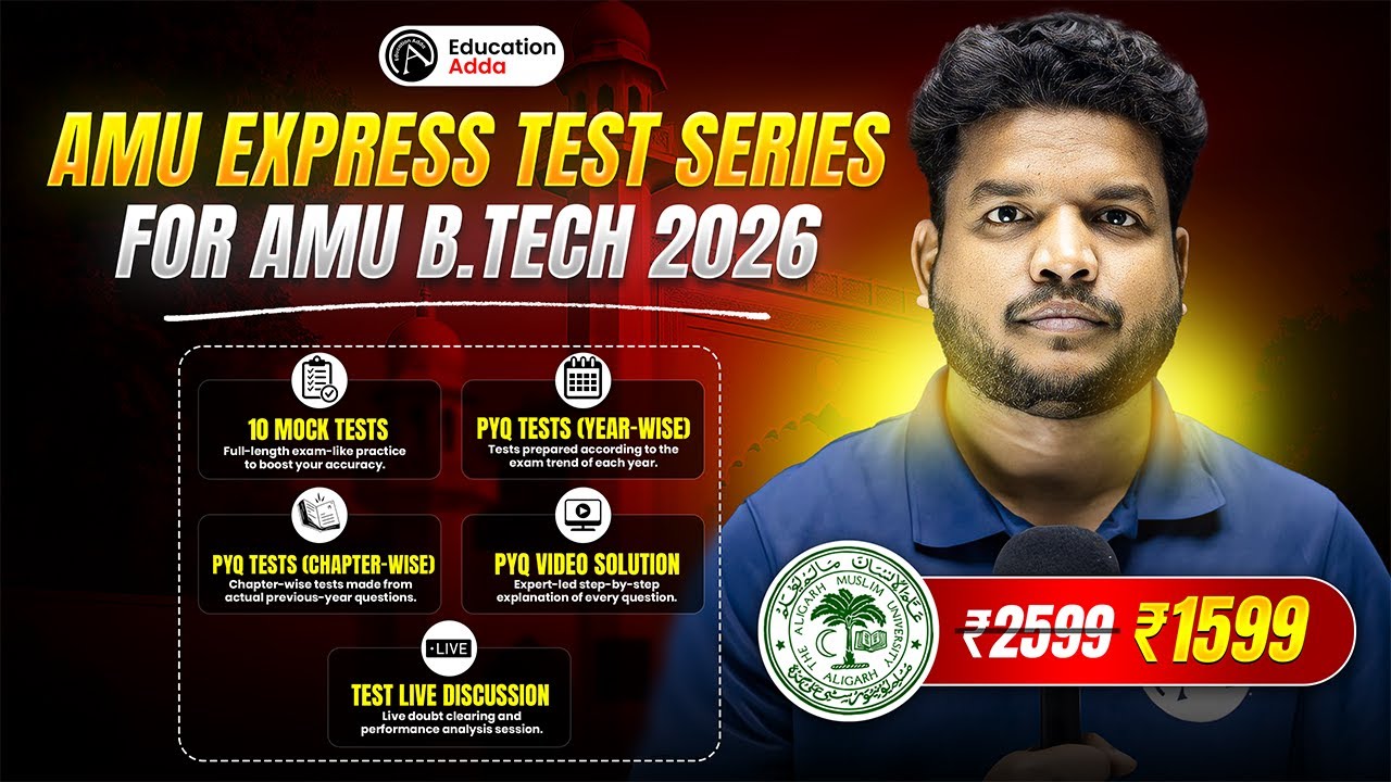 AMU B.Tech Test Series for 2026 &mdash; mock tests, PYQs & live sessions!  #amu #btech2026 #testseries
