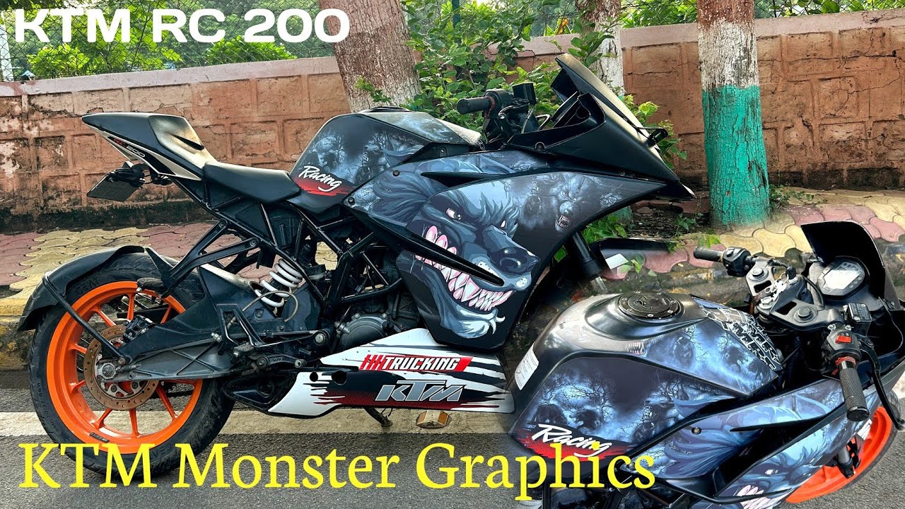 Finally Apni Modified 🔥 KTM RC200 New Beast Edition Graphics 👿 / Sticker, Decal kit | Ready My Crush