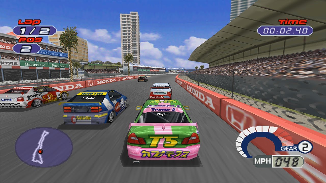 Jarrett & Labonte Stock Car Racing (PSX) - Enhanced Graphics in 4K (+Widescreen) - Gameplay
