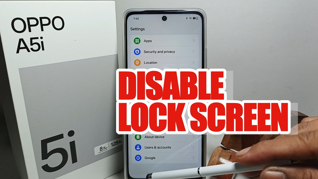 How To Disable Lock Screen On Oppo A5i
