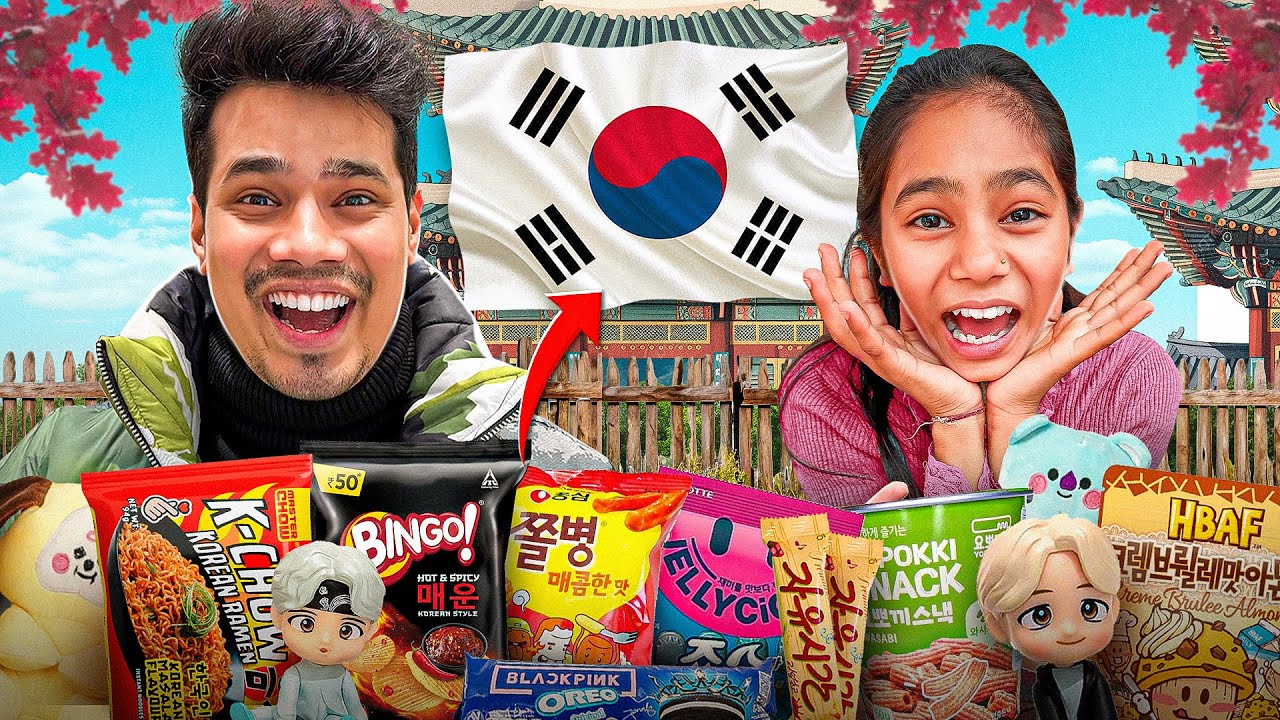 🇰🇷 SURPRISING MY SISTER WITH KOREAN SNACKS 😍 BTS Edition