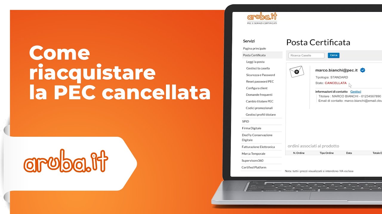 Come riacquistare la PEC cancellata