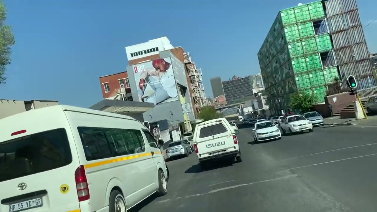 Albertina Sisulu street drive through Kensington to Johannesburg CBD