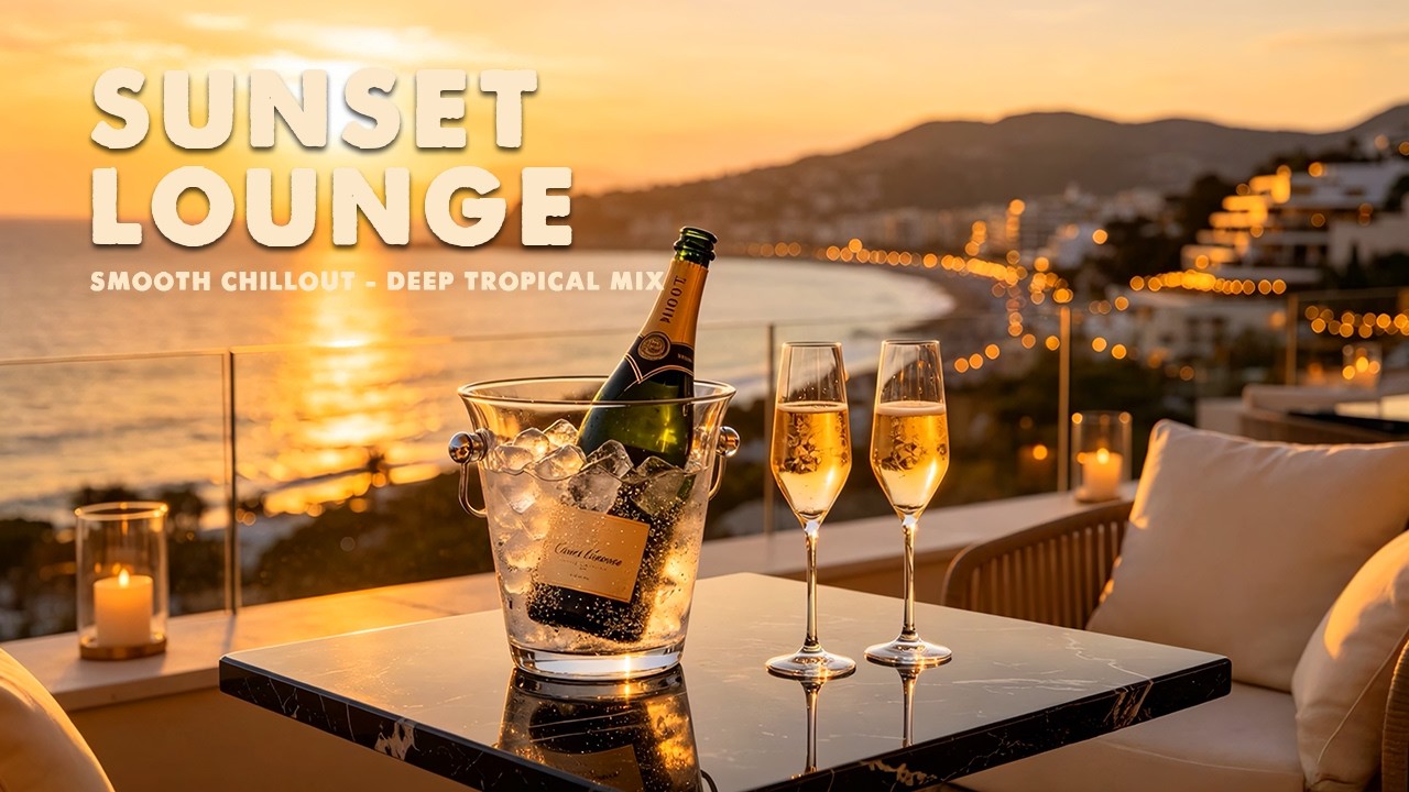Golden Hour Champagne Lounge 🌅🍸 | Deep Lounge Music & Calm Seaside Ambience